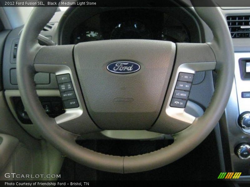 Black / Medium Light Stone 2012 Ford Fusion SEL
