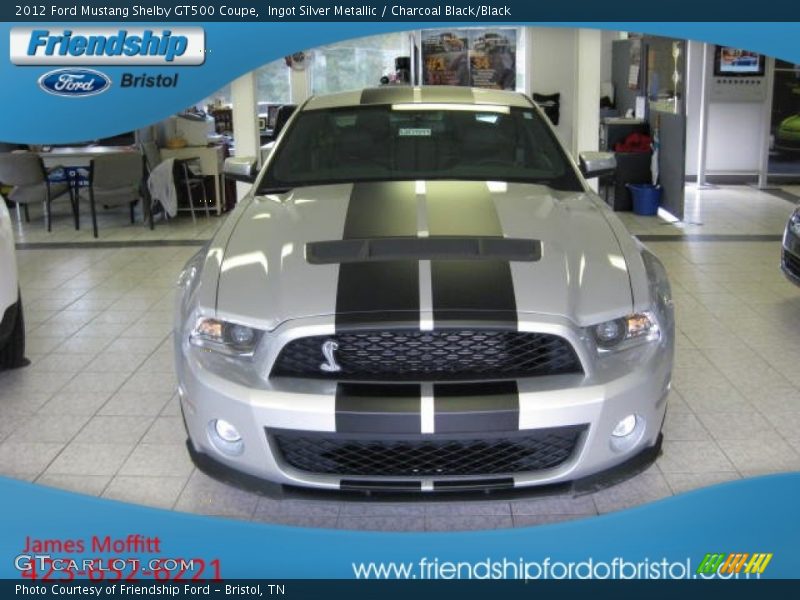 Ingot Silver Metallic / Charcoal Black/Black 2012 Ford Mustang Shelby GT500 Coupe