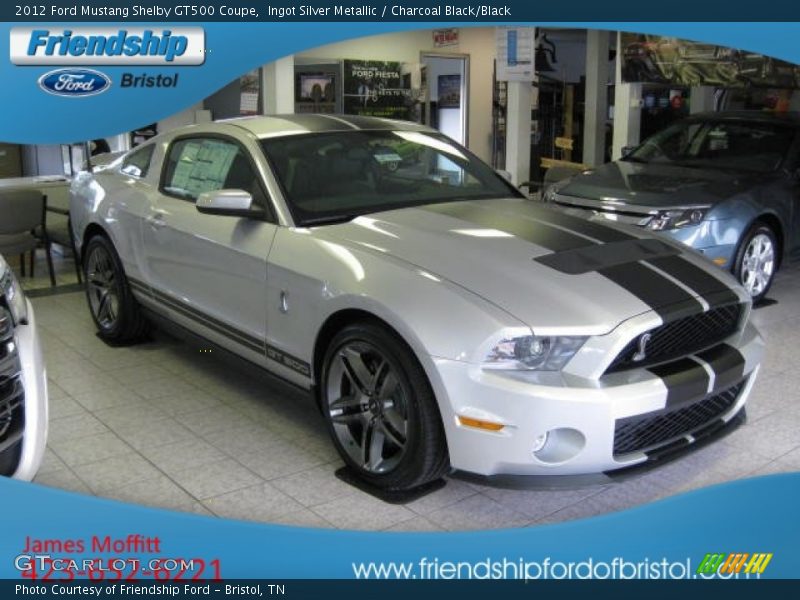 Ingot Silver Metallic / Charcoal Black/Black 2012 Ford Mustang Shelby GT500 Coupe
