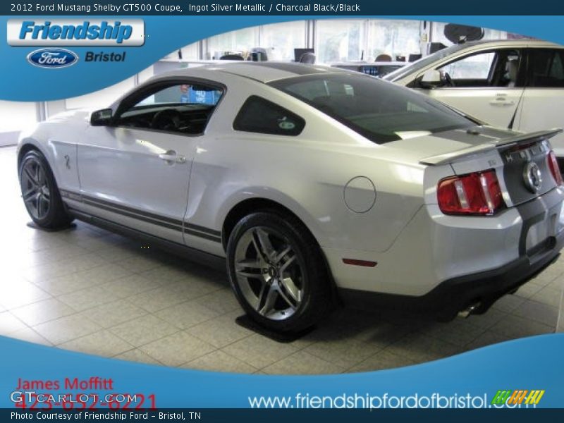 Ingot Silver Metallic / Charcoal Black/Black 2012 Ford Mustang Shelby GT500 Coupe