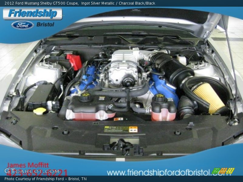 Ingot Silver Metallic / Charcoal Black/Black 2012 Ford Mustang Shelby GT500 Coupe