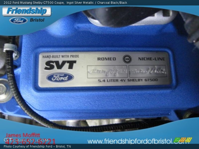 Ingot Silver Metallic / Charcoal Black/Black 2012 Ford Mustang Shelby GT500 Coupe