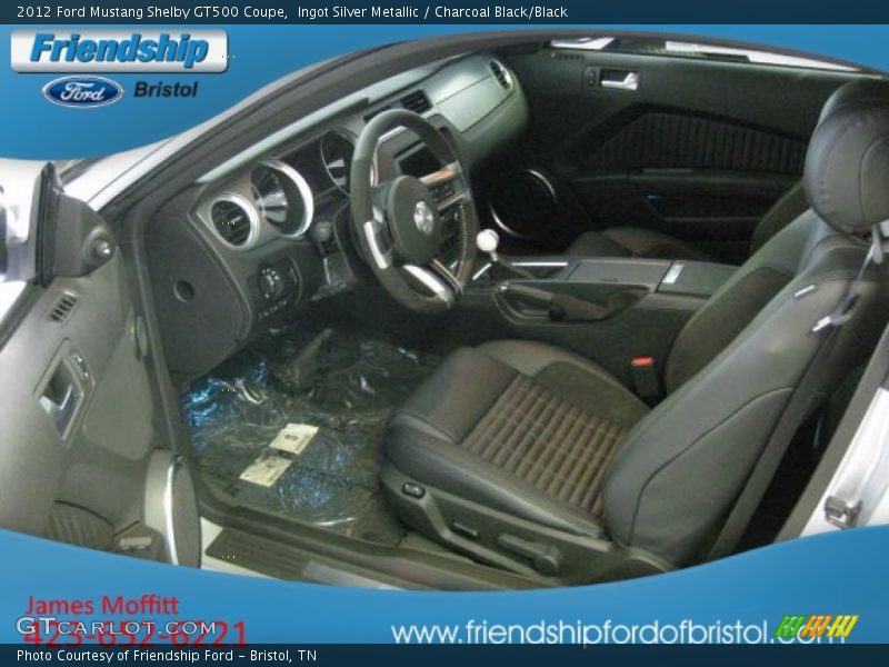 Ingot Silver Metallic / Charcoal Black/Black 2012 Ford Mustang Shelby GT500 Coupe