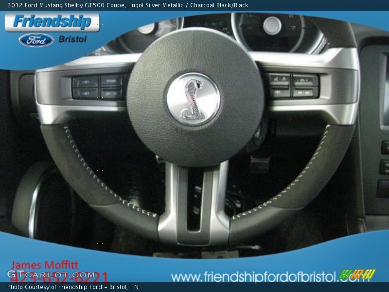 Ingot Silver Metallic / Charcoal Black/Black 2012 Ford Mustang Shelby GT500 Coupe
