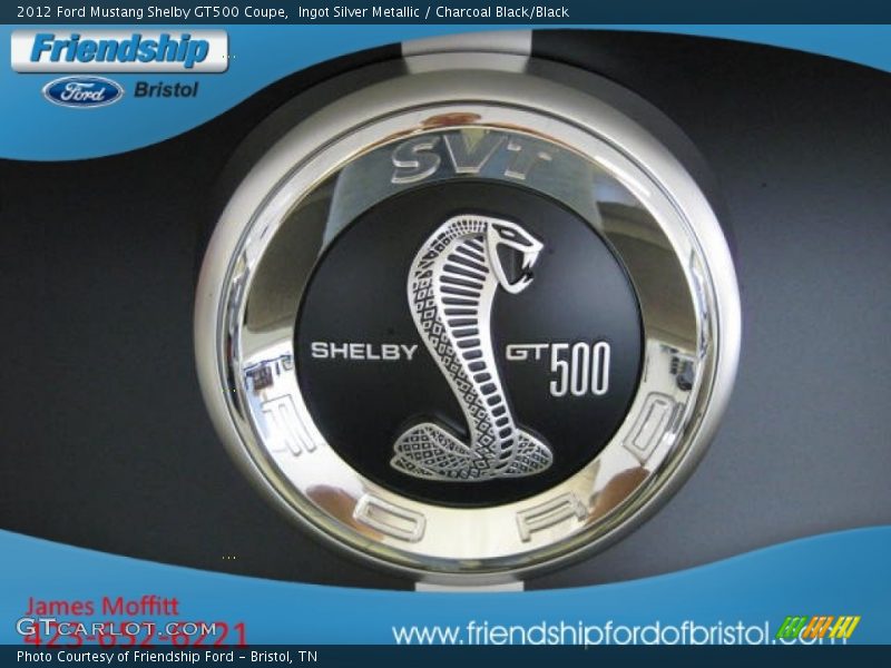 Ingot Silver Metallic / Charcoal Black/Black 2012 Ford Mustang Shelby GT500 Coupe