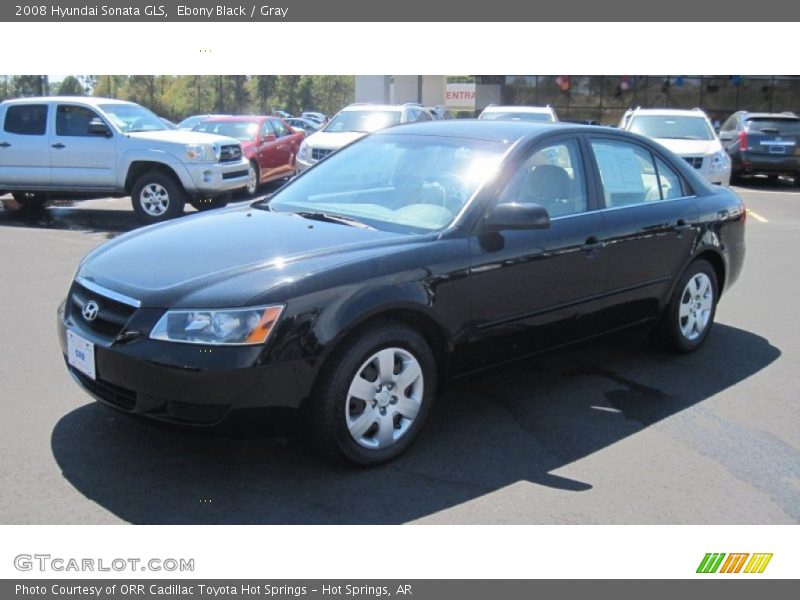Ebony Black / Gray 2008 Hyundai Sonata GLS