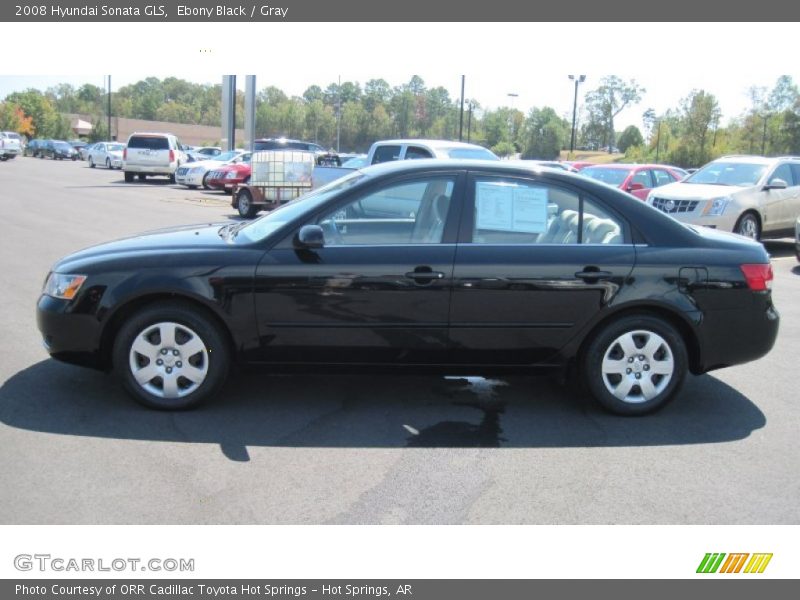 Ebony Black / Gray 2008 Hyundai Sonata GLS