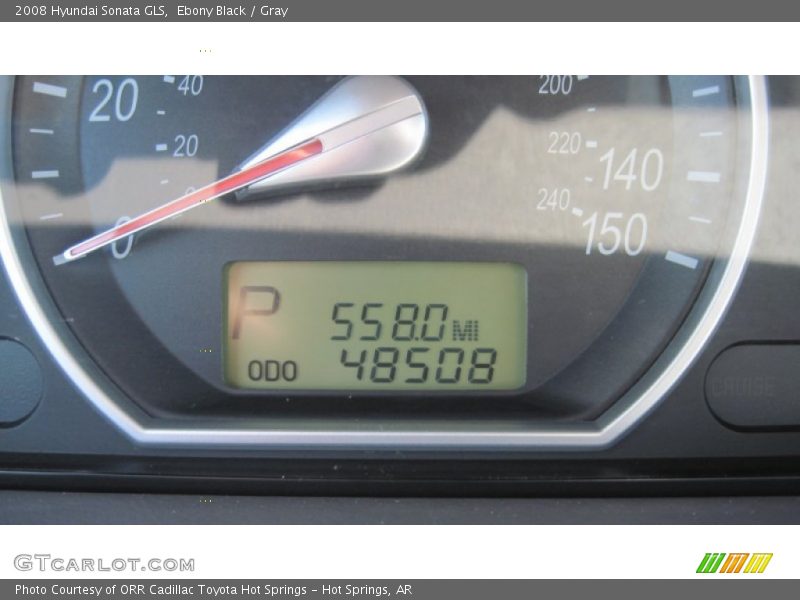 Ebony Black / Gray 2008 Hyundai Sonata GLS