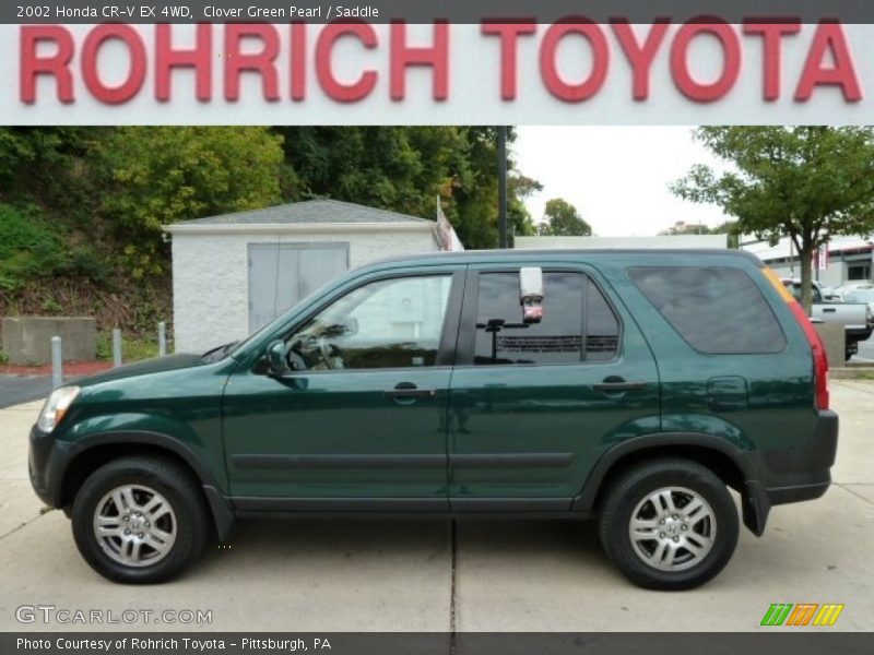 Clover Green Pearl / Saddle 2002 Honda CR-V EX 4WD