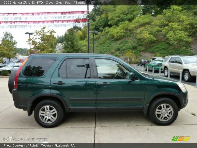 Clover Green Pearl / Saddle 2002 Honda CR-V EX 4WD