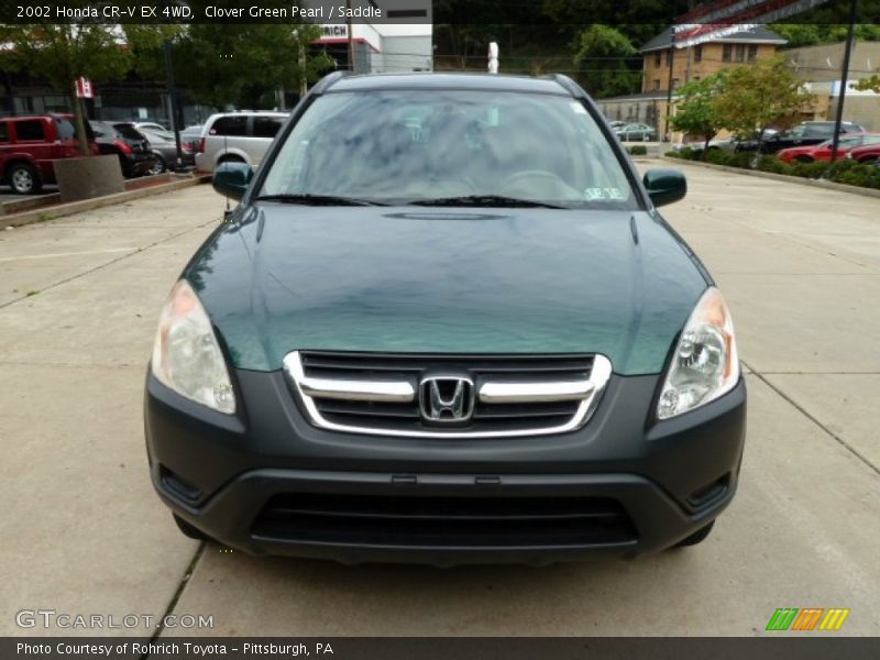 Clover Green Pearl / Saddle 2002 Honda CR-V EX 4WD