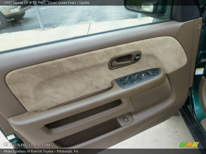 Clover Green Pearl / Saddle 2002 Honda CR-V EX 4WD