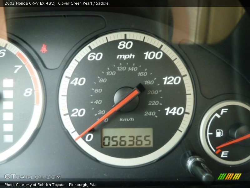 Clover Green Pearl / Saddle 2002 Honda CR-V EX 4WD