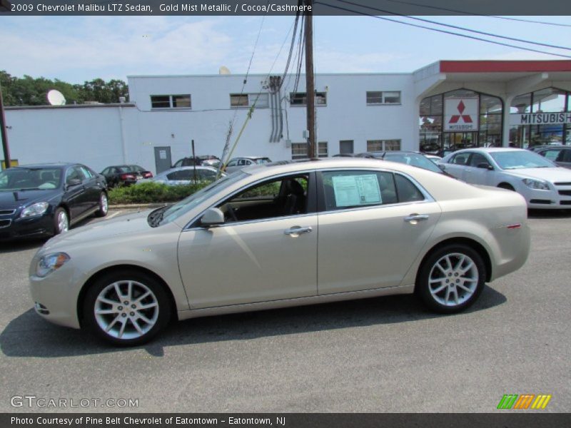 Gold Mist Metallic / Cocoa/Cashmere 2009 Chevrolet Malibu LTZ Sedan