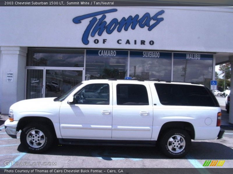Summit White / Tan/Neutral 2003 Chevrolet Suburban 1500 LT