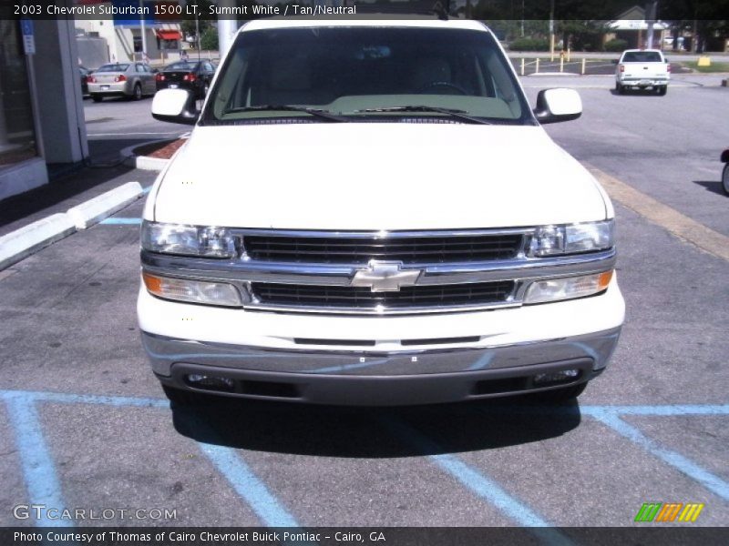 Summit White / Tan/Neutral 2003 Chevrolet Suburban 1500 LT