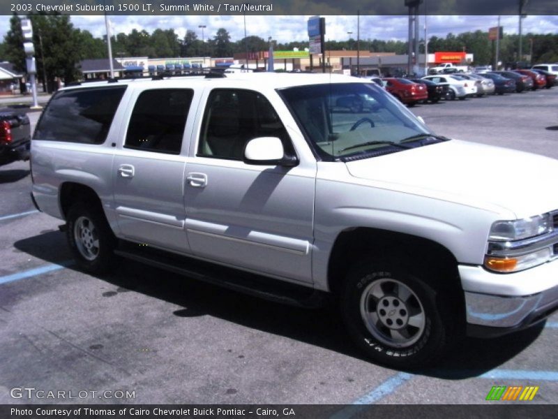 Summit White / Tan/Neutral 2003 Chevrolet Suburban 1500 LT