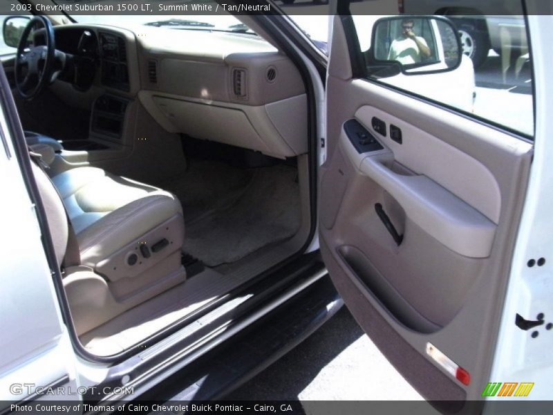 Summit White / Tan/Neutral 2003 Chevrolet Suburban 1500 LT