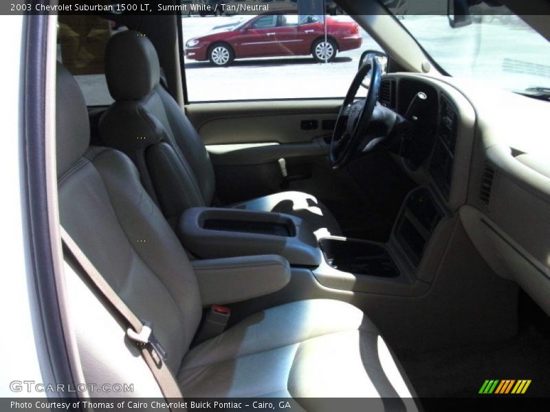 Summit White / Tan/Neutral 2003 Chevrolet Suburban 1500 LT