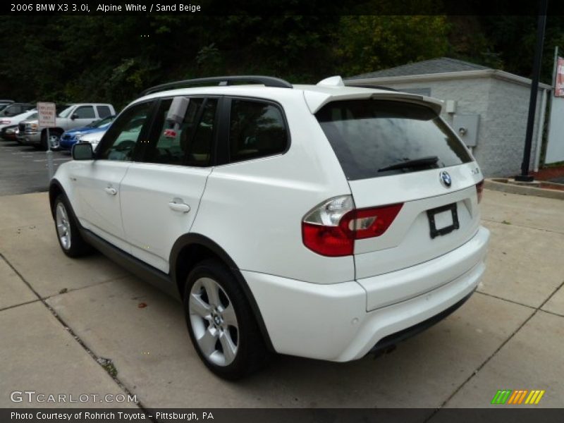 Alpine White / Sand Beige 2006 BMW X3 3.0i
