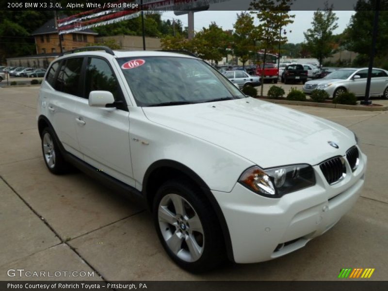 Alpine White / Sand Beige 2006 BMW X3 3.0i