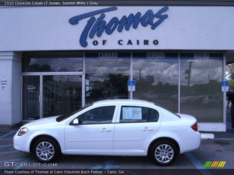 Summit White / Gray 2010 Chevrolet Cobalt LT Sedan