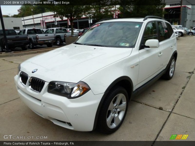 Alpine White / Sand Beige 2006 BMW X3 3.0i