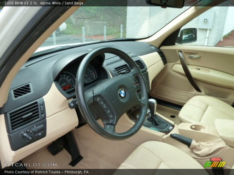 Alpine White / Sand Beige 2006 BMW X3 3.0i