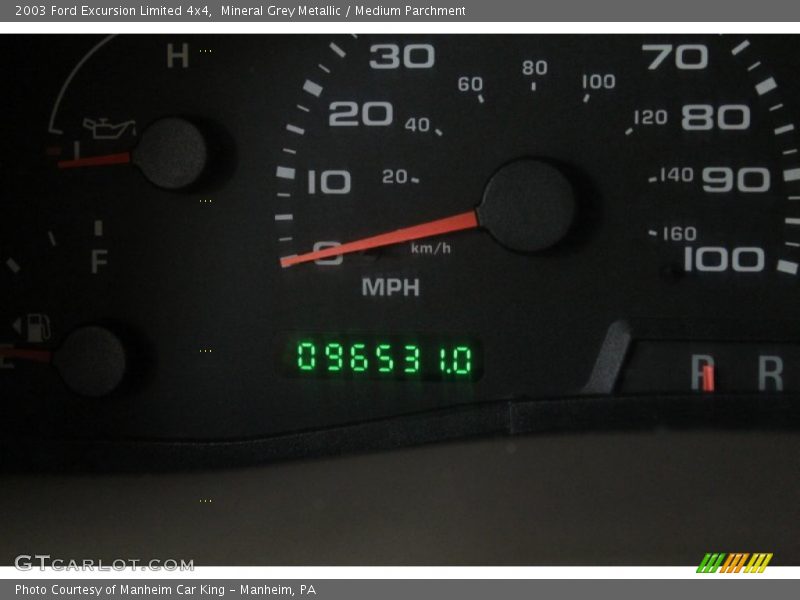 Mineral Grey Metallic / Medium Parchment 2003 Ford Excursion Limited 4x4