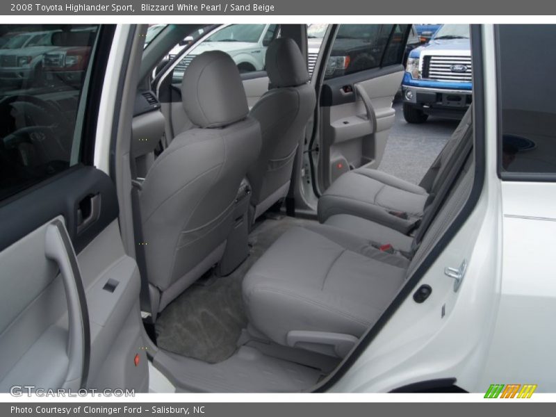 Blizzard White Pearl / Sand Beige 2008 Toyota Highlander Sport