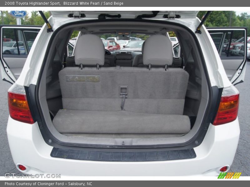 Blizzard White Pearl / Sand Beige 2008 Toyota Highlander Sport