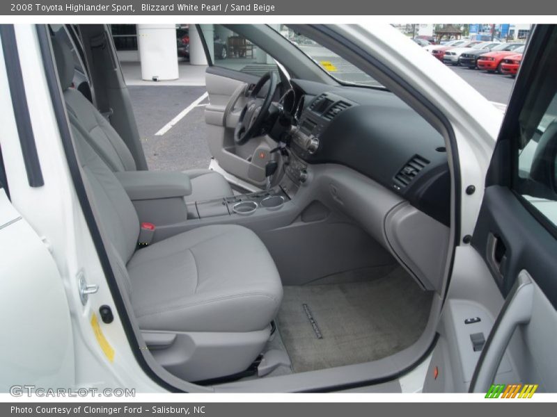 Blizzard White Pearl / Sand Beige 2008 Toyota Highlander Sport