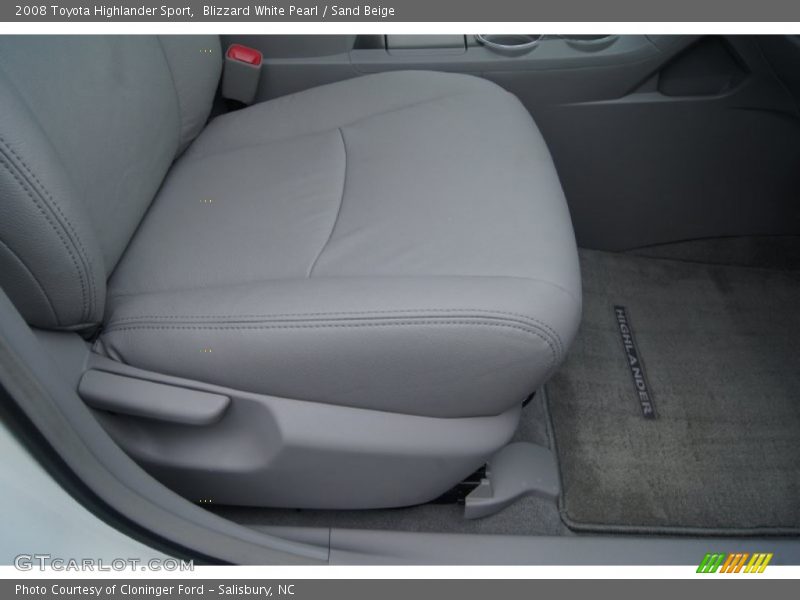 Blizzard White Pearl / Sand Beige 2008 Toyota Highlander Sport