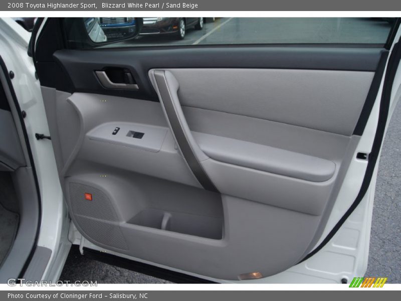 Blizzard White Pearl / Sand Beige 2008 Toyota Highlander Sport