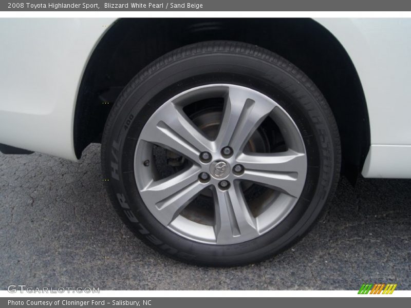 Blizzard White Pearl / Sand Beige 2008 Toyota Highlander Sport