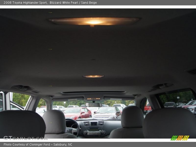 Blizzard White Pearl / Sand Beige 2008 Toyota Highlander Sport