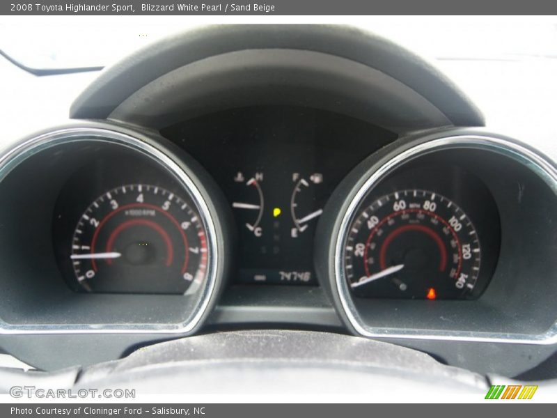 Blizzard White Pearl / Sand Beige 2008 Toyota Highlander Sport