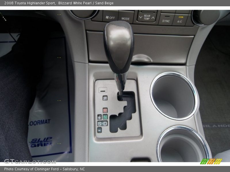Blizzard White Pearl / Sand Beige 2008 Toyota Highlander Sport
