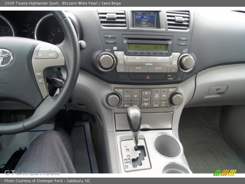 Blizzard White Pearl / Sand Beige 2008 Toyota Highlander Sport