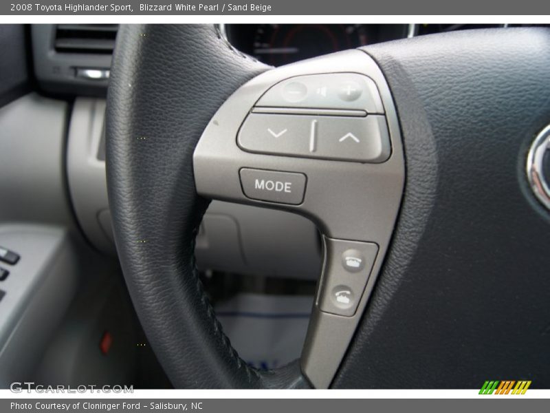 Blizzard White Pearl / Sand Beige 2008 Toyota Highlander Sport