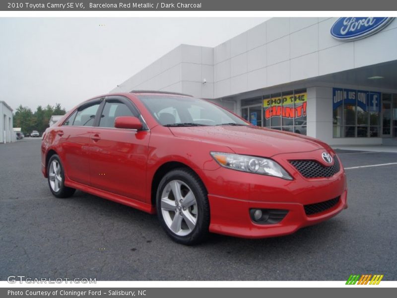 Barcelona Red Metallic / Dark Charcoal 2010 Toyota Camry SE V6