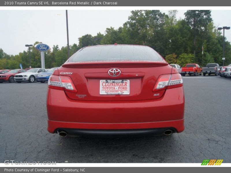 Barcelona Red Metallic / Dark Charcoal 2010 Toyota Camry SE V6