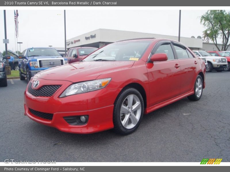 Barcelona Red Metallic / Dark Charcoal 2010 Toyota Camry SE V6