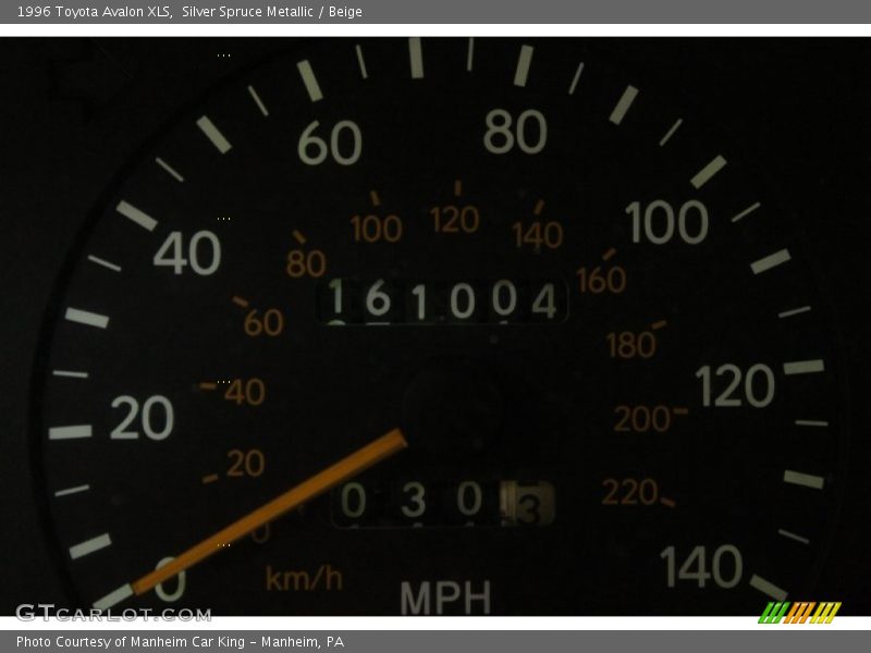 Silver Spruce Metallic / Beige 1996 Toyota Avalon XLS