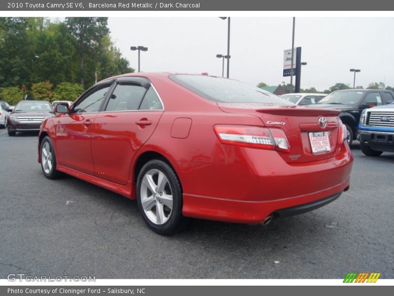 Barcelona Red Metallic / Dark Charcoal 2010 Toyota Camry SE V6