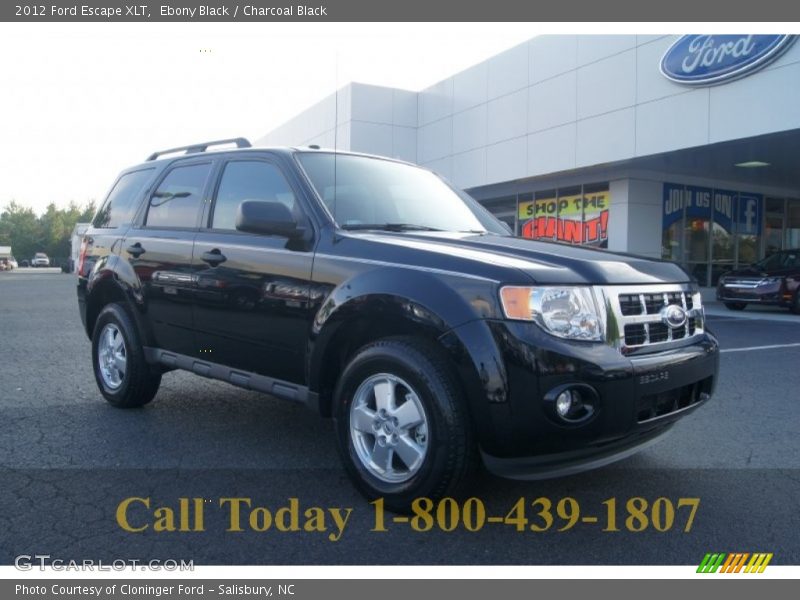 Ebony Black / Charcoal Black 2012 Ford Escape XLT