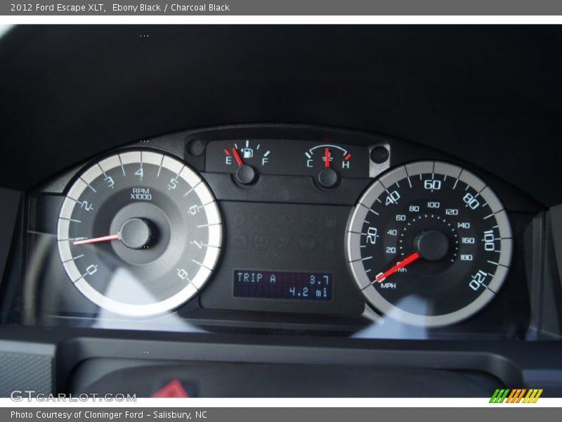 Ebony Black / Charcoal Black 2012 Ford Escape XLT