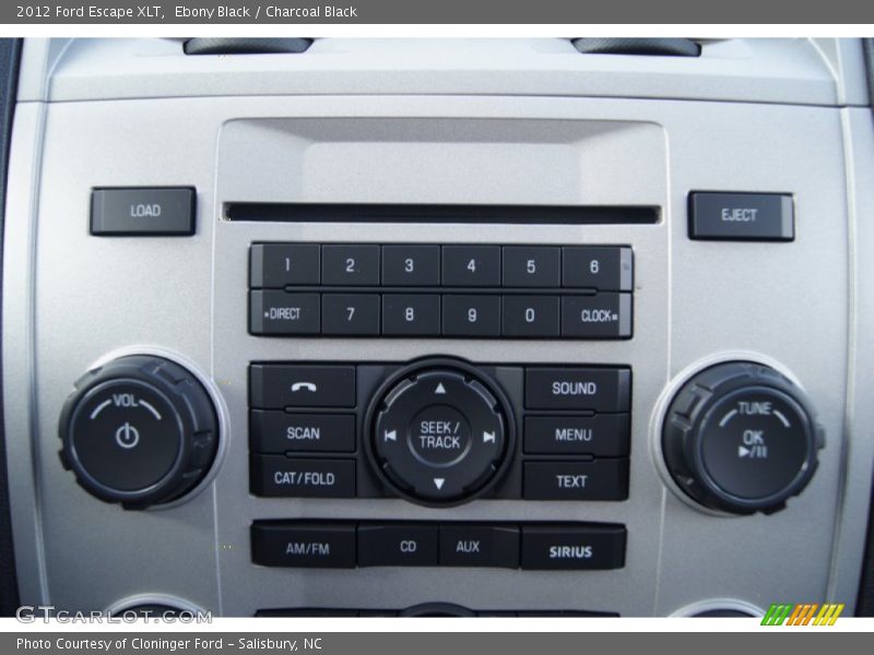 Ebony Black / Charcoal Black 2012 Ford Escape XLT