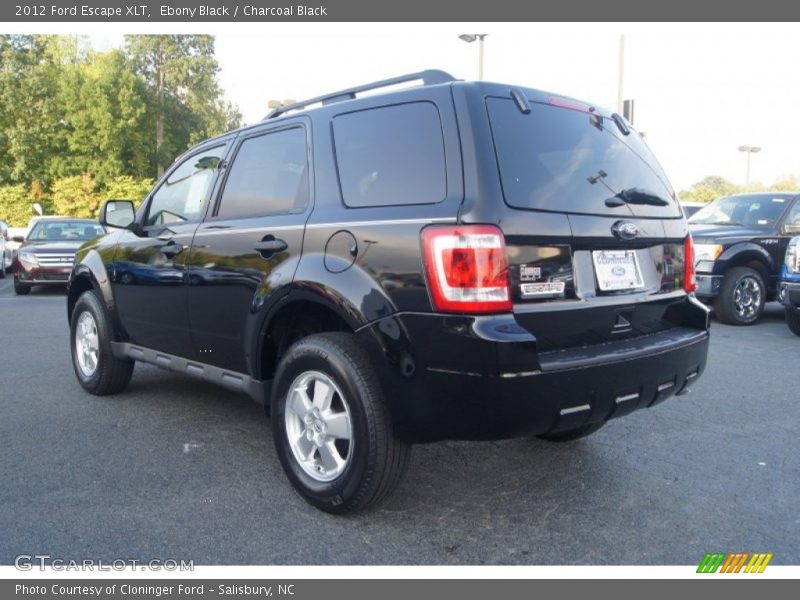 Ebony Black / Charcoal Black 2012 Ford Escape XLT
