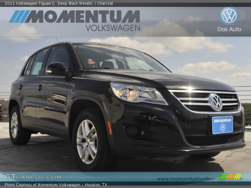 Deep Black Metallic / Charcoal 2011 Volkswagen Tiguan S